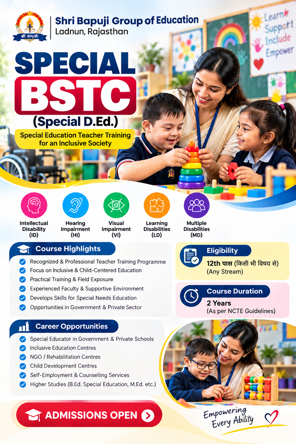 D.Ed. Special Education (Special BSTC)